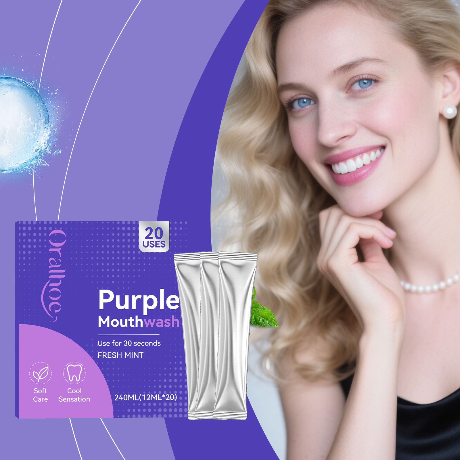 20pcs Purple Mouthwash Teeth W - Teeth Whitening Mouthwash review and price