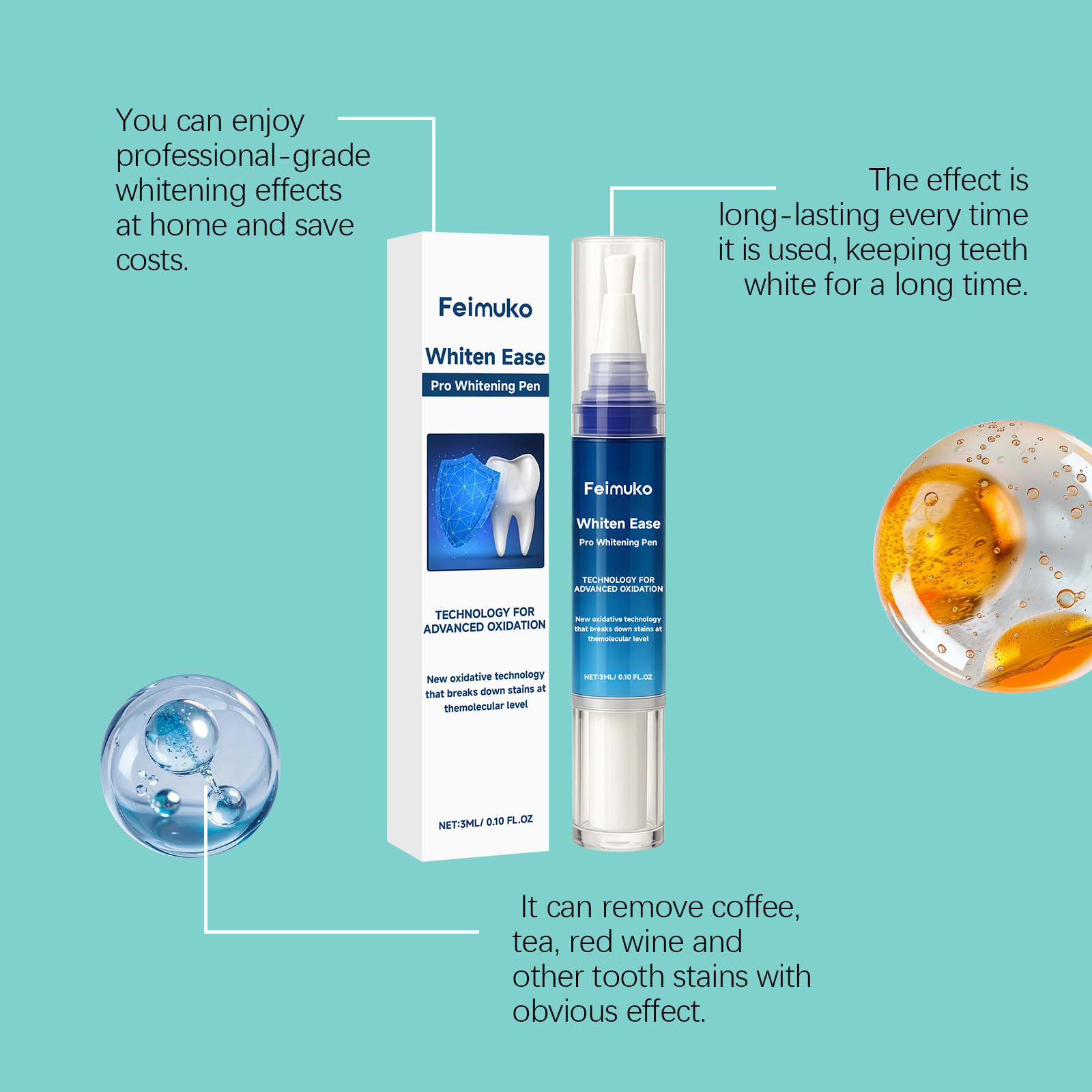 Feimuko 3mL Pro Whitening Pen  - Teeth Whitening Pens review and price