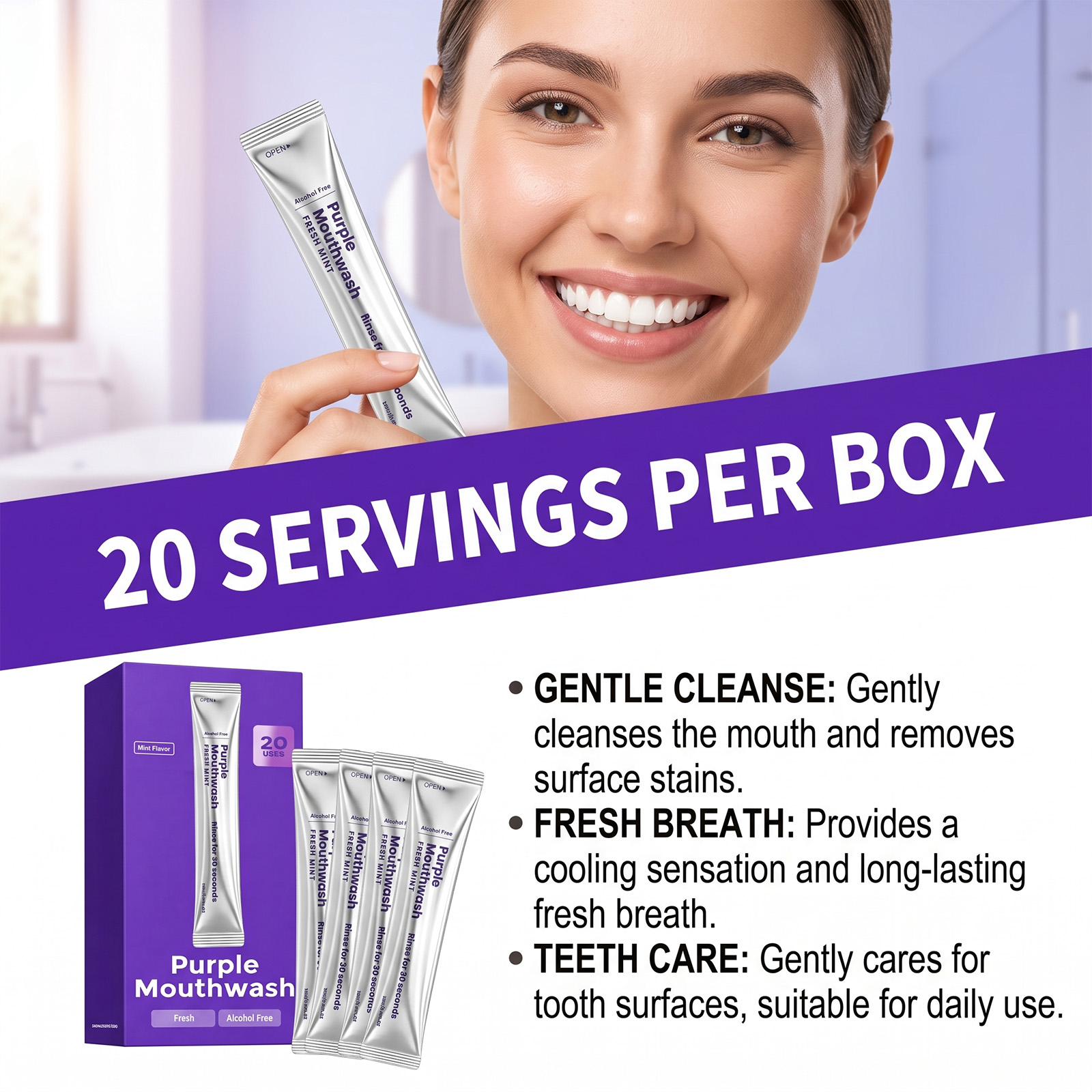 20 Pack Instant Whitening Mout - Teeth Whitening Mouthwash review and price